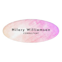 Cute Pink Grunge Texture Custom Employee Magnetic