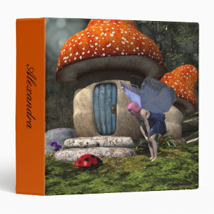 Cute Pink-Haired Fairy Meets Ladybug Binder