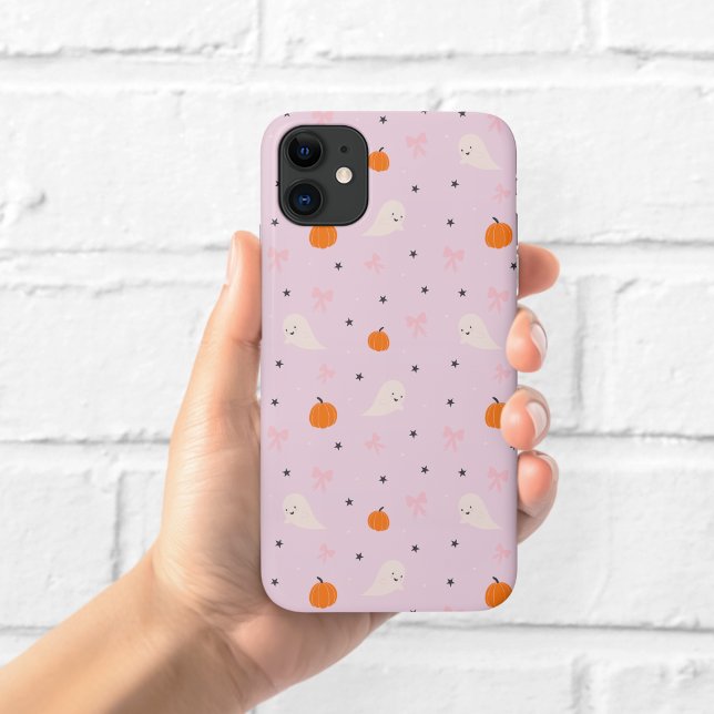 Cute Pink Halloween Ghost Pattern Phone Case (Creator Uploaded)