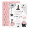 Cute pink Halloween illustrations girl baby shower