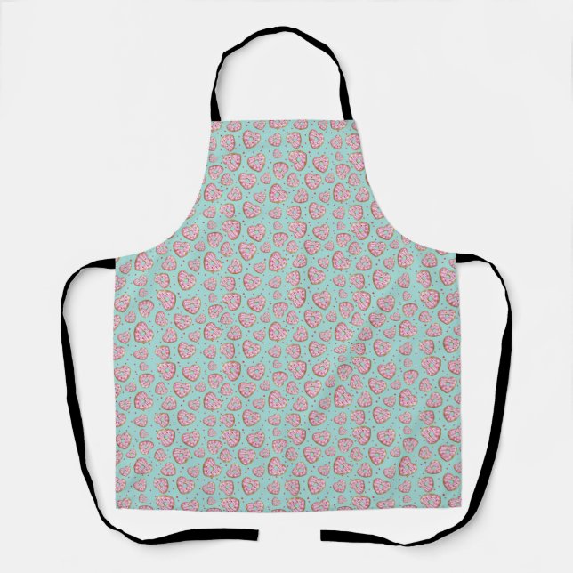 Cute Pink Heart Cookies Apron (Front)