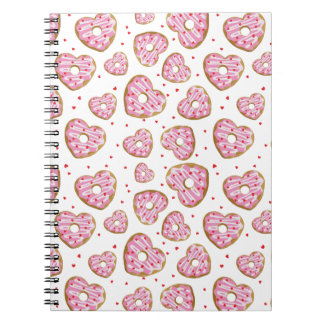 Cute Pink Heart Cookies Notebook