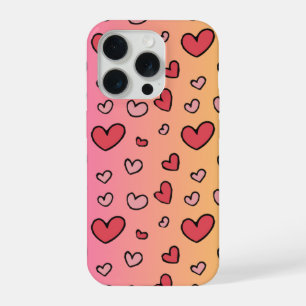 cute pink heart iphone 15 pro case. case