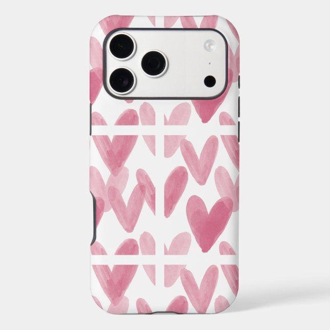 Cute Pink Heart patter phone case | iphone case (Verso)