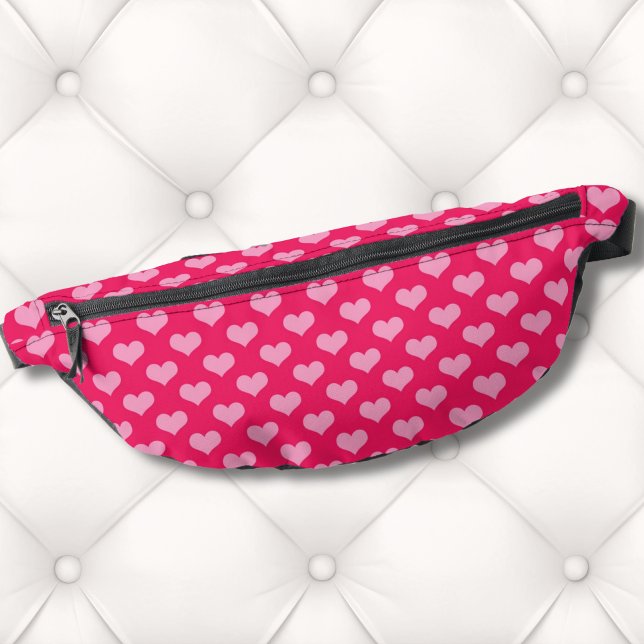 Cute Pink Heart Pattern Fanny Pack (Cute Pink Hearts Pattern Fashion Fanny Pack)