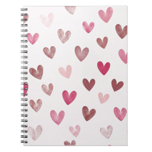 Cute Pink Heart Pattern – Romantic &Stylish Design Notebook