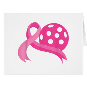 Cute Pink Heart Ribbon Pickleball Breast Cancer Aw