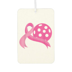 Cute Pink Heart Ribbon Pickleball Breast Cancer Aw Air Freshener
