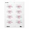 Cute pink heart wedding water bottle labels