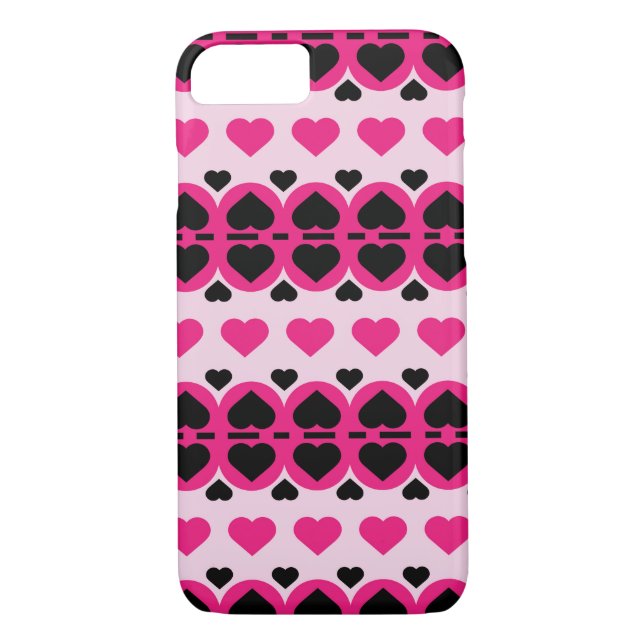 Cute Pink Hearts Case-Mate iPhone Case (Back)