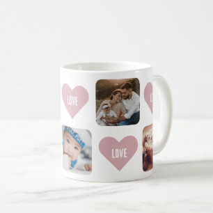Cute Pink Hearts Custom Photo Love Mug