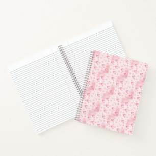 Cute Pink Hearts Notebook