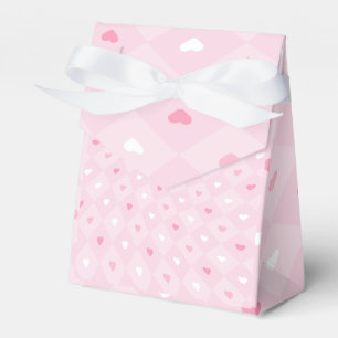 Cute Pink Hearts Party Paper Favour Boxes