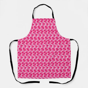 Cute Pink Hearts Pattern Apron