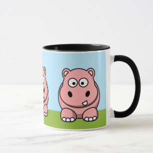 Cute Pink Hippo Mug