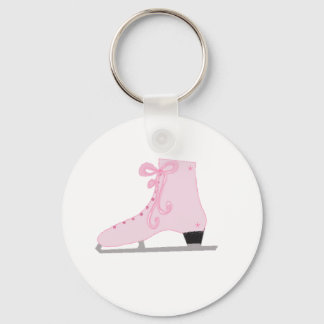 Cute Pink Ice Skate Keychain