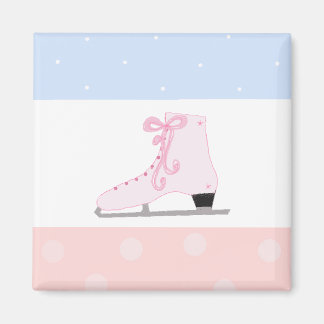 Cute Pink Ice Skate Magnet