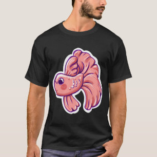 Cute pink kawaii betta fish T-Shirt