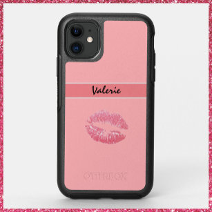 Cute Pink Kiss Lipstick OtterBox Commuter iPhone 8 Plus/7 Plus Case