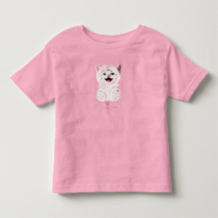 Cute Pink Kitten "I Love You" Girl's T-Shirt