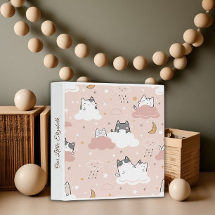 Cute Pink Kitten Pattern Photo Album Binder