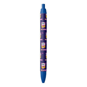 Cute Pink Kitty - Born to Dazzle Art Black Ink Pen