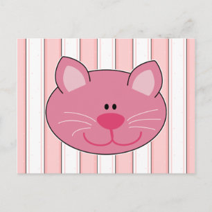 Cute Pink Kitty Cat Postcard