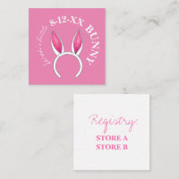 Cute Pink Little Bunny Rabbit Ears Baby Shower
