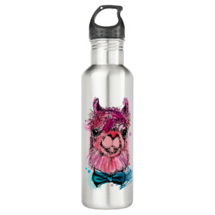 Cute Pink Llama 710 Ml Water Bottle