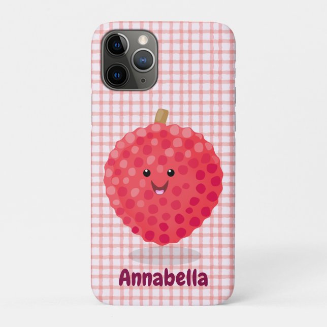 Cute pink lychee cartoon illustration Case-Mate iPhone case (Back)