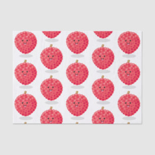Cute pink lychee cartoon illustration tissue paper