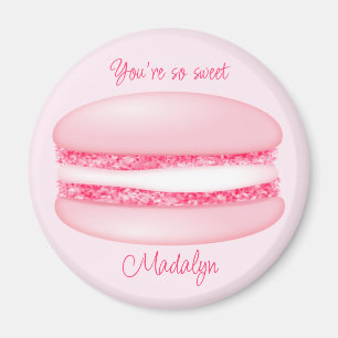 cute pink macaron so sweet girls name magnet