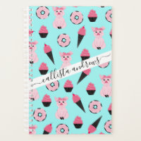Cute Pink Mint Piggy Doughnut Ice Cream Cone Patte