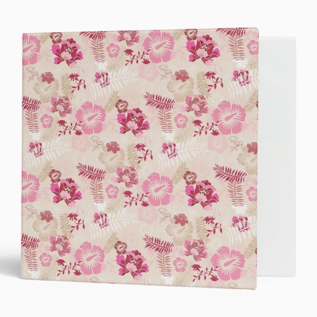 Cute pink modern flowers pattern High-Top sneakers Binder (Front/Inside)