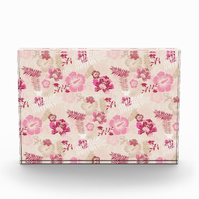 Cute pink modern flowers pattern High-Top sneakers Photo Block (Front)