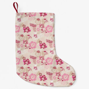 Cute pink modern flowers pattern High-Top sneakers Small Christmas Stocking