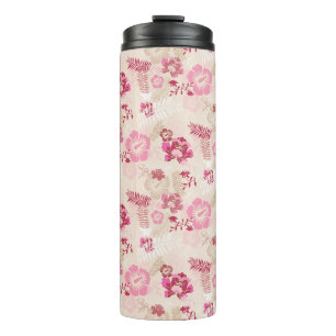 Cute pink modern flowers pattern High-Top sneakers Thermal Tumbler