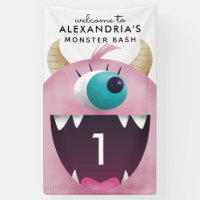 Cute Pink Monster Birthday Party Any Age