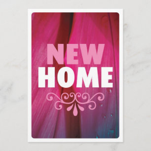 Cute pink new home housewarming invitation
