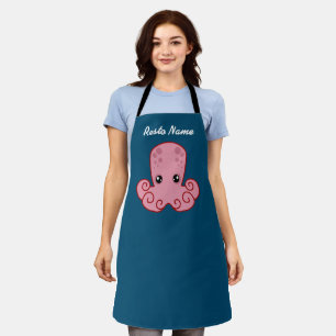Cute Pink Octopus  Apron