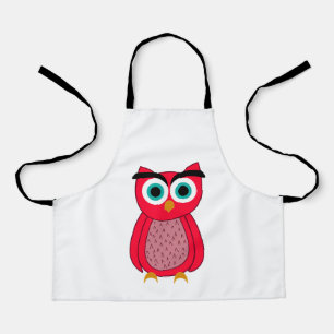 Cute Pink Owl Apron