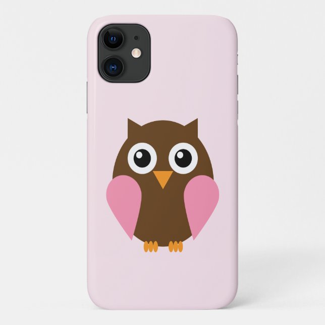 Cute Pink Owl Case-Mate iPhone Case (Back)