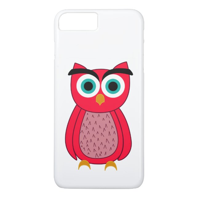 Cute Pink Owl Illustration Case-Mate iPhone Case (Back)
