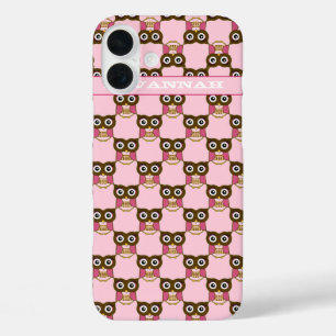 Cute Pink Owl Pattern Choose Case Colour
