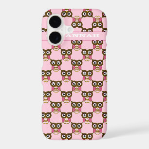 Cute Pink Owl Pattern Choose Colour