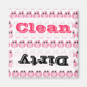 Cute Pink Owls Kitchen Decor Accessories Magnet