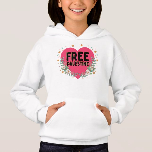 cute pink Palestine heart graphic design (Front)