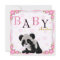 Cute Pink Panda Bear Baby Shower Invite