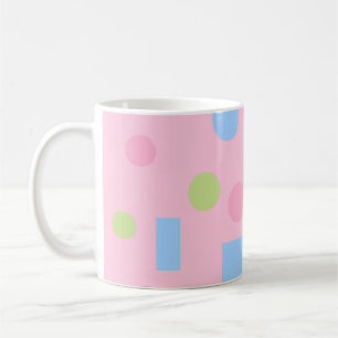 Cute Pink Pastel Polka Dot Birthday Wrapping Paper Coffee Mug