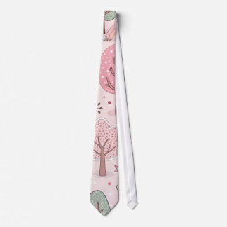 Cute Pink Pattern Tie